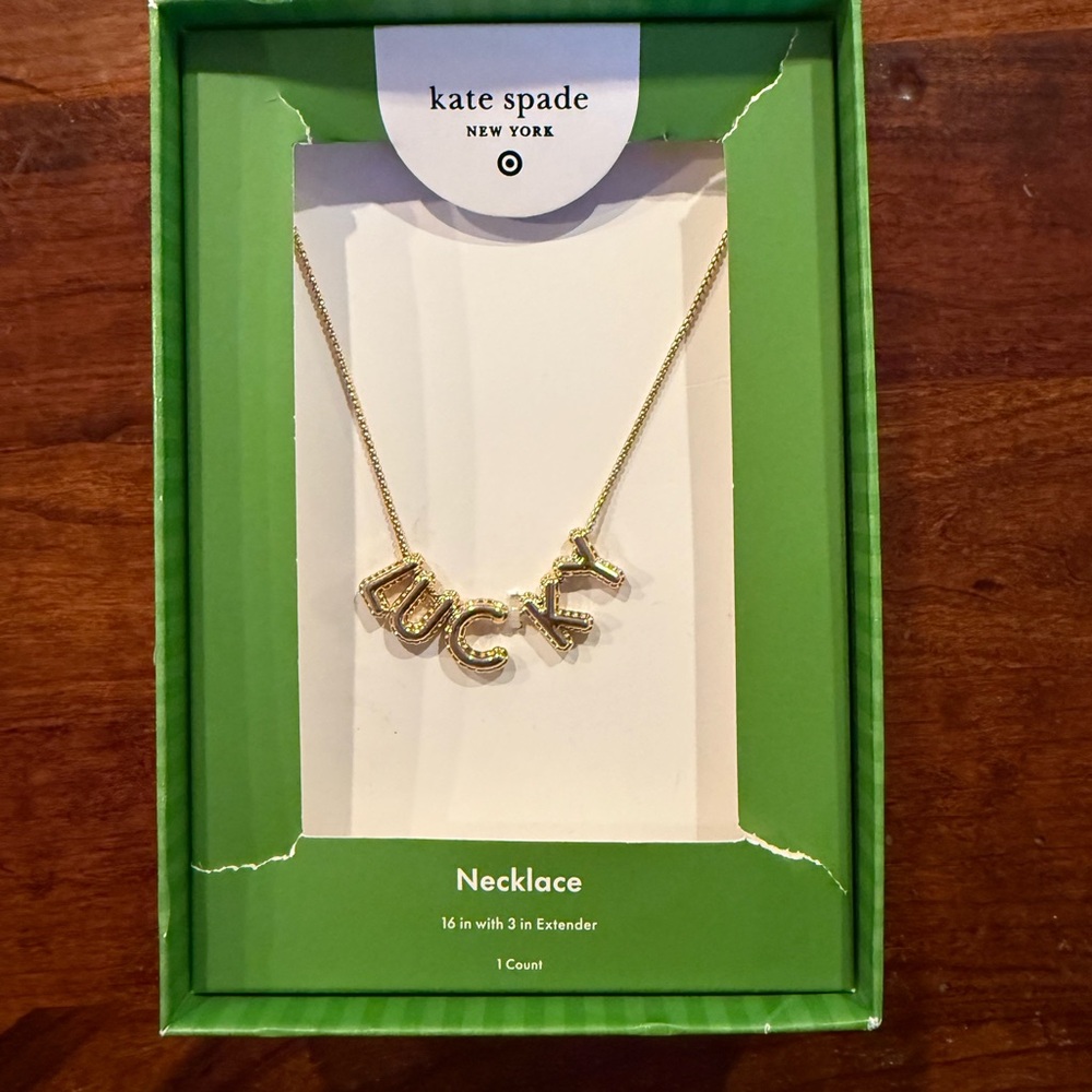 Kate Spade ♠️ Gold 'Lucky' Charm Necklace